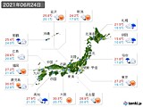 実況天気(2021年06月24日)