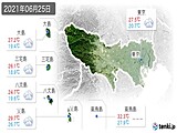 2021年06月25日の東京都の実況天気