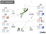 2021年06月26日の沖縄県の実況天気