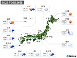 2021年06月26日の実況天気