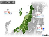 2021年06月28日の新潟県の実況天気