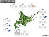 2021年06月29日の北海道地方の実況天気