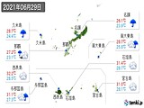 2021年06月29日の沖縄県の実況天気