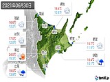 2021年06月30日の道東の実況天気