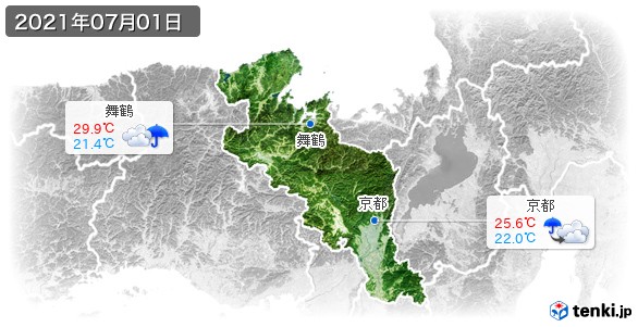 京都府(2021年07月01日の天気