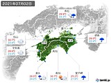 2021年07月02日の四国地方の実況天気