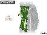 2021年07月02日の秋田県の実況天気