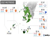 実況天気(2021年07月05日)