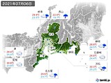 2021年07月06日の東海地方の実況天気