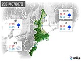 2021年07月07日の三重県の実況天気