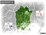 2021年07月11日の岡山県の実況天気