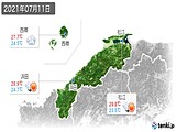 実況天気(2021年07月11日)