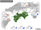 2021年07月12日の四国地方の実況天気