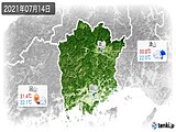 2021年07月14日の岡山県の実況天気