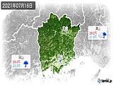 2021年07月16日の岡山県の実況天気