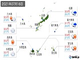 実況天気(2021年07月16日)