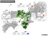 2021年07月17日の近畿地方の実況天気