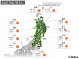 2021年07月19日の東北地方の実況天気