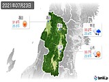 2021年07月23日の山形県の実況天気
