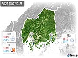 2021年07月24日の広島県の実況天気