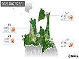2021年07月25日の青森県の実況天気