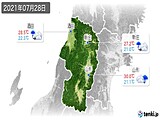 2021年07月28日の山形県の実況天気