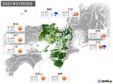 2021年07月29日の近畿地方の実況天気