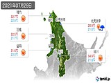 実況天気(2021年07月29日)