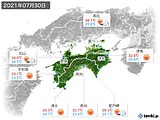 2021年07月30日の四国地方の実況天気