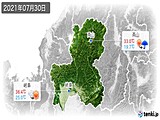 2021年07月30日の岐阜県の実況天気