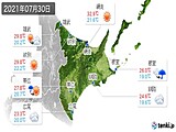 2021年07月30日の道東の実況天気