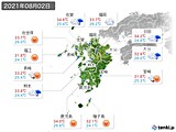 実況天気(2021年08月02日)