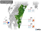 実況天気(2021年08月02日)