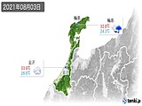 2021年08月03日の石川県の実況天気