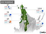 実況天気(2021年08月04日)