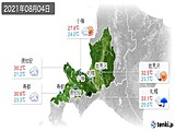 実況天気(2021年08月04日)