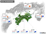 2021年08月06日の四国地方の実況天気