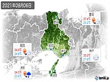 2021年08月06日の兵庫県の実況天気