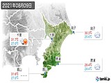 2021年08月09日の千葉県の実況天気