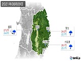 実況天気(2021年08月09日)