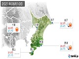 2021年08月10日の千葉県の実況天気