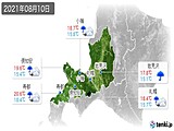 2021年08月10日の道央の実況天気