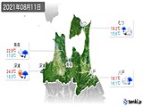 2021年08月11日の青森県の実況天気