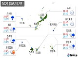 実況天気(2021年08月12日)