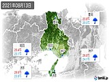 2021年08月13日の兵庫県の実況天気