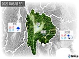 2021年08月15日の山梨県の実況天気