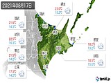 2021年08月17日の道東の実況天気