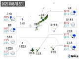 実況天気(2021年08月18日)