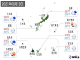 実況天気(2021年08月19日)