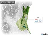 2021年08月21日の茨城県の実況天気